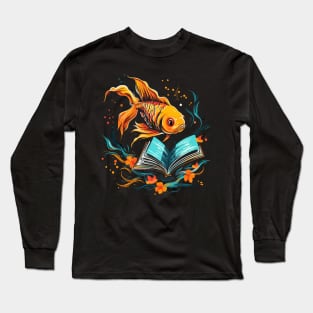 Goldfish Reads Book Long Sleeve T-Shirt